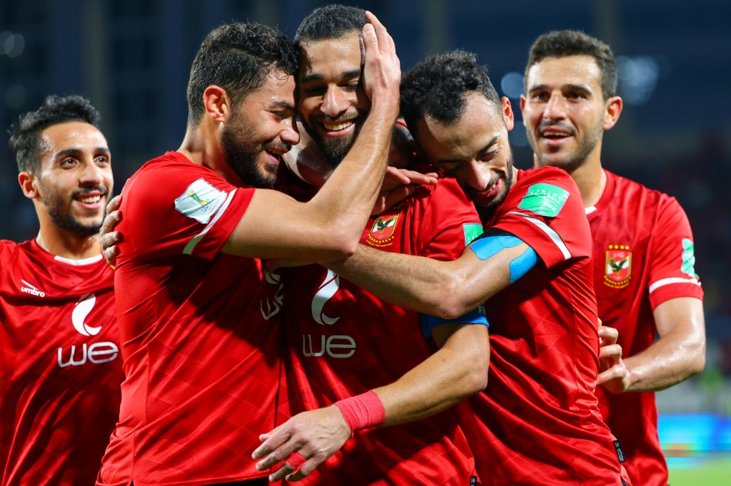 لاعبو الأهلي المصري خلال مباريات كأس العالم للأندية (ا ف ب)