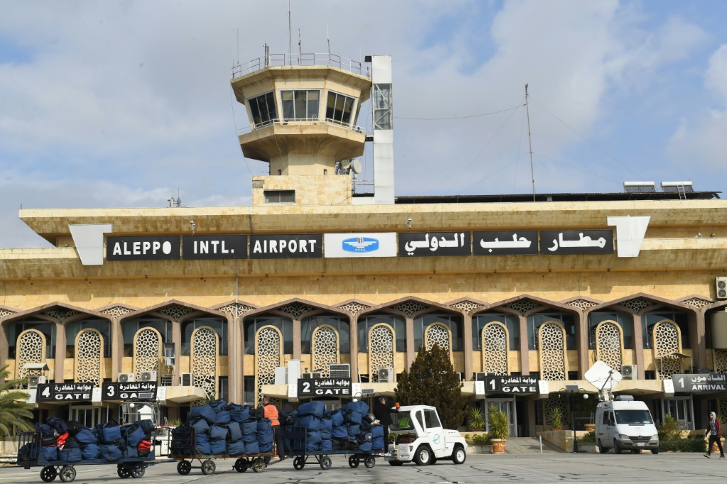 مطار حلب في السابع من شباط/فبراير 2023 (ا ف ب)