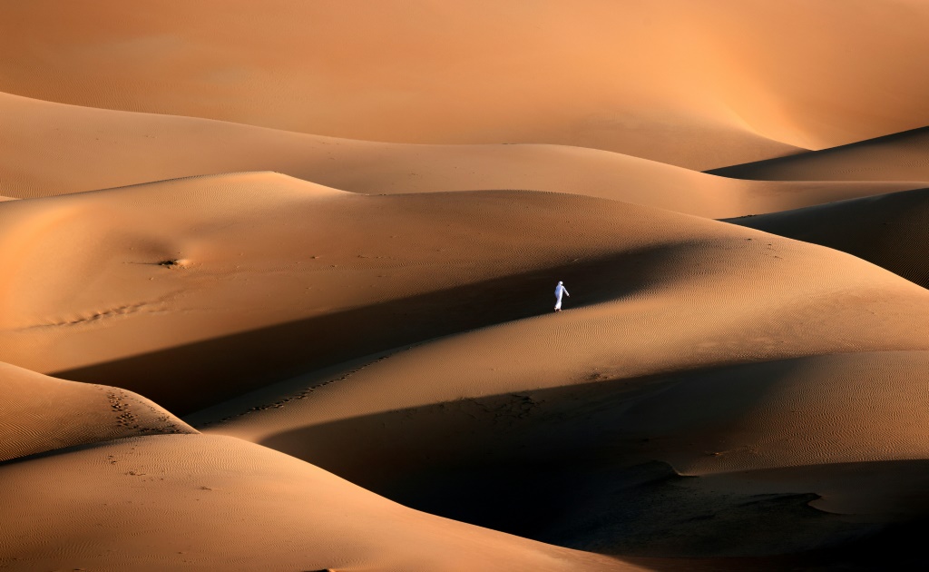مشهد عام لصحراء ليوا في أبوظبي في الإمارات في 9 كانون الثاني/يناير 2021 (ا ف ب)