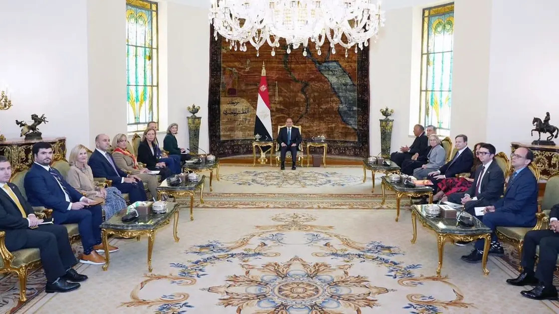 السيسي يستقبل وفد الكونغرس (موقع الرئاسة المصرية)