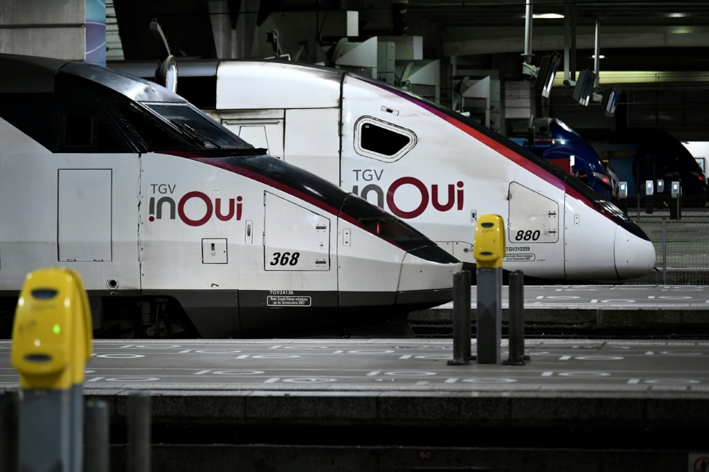 قطار فائق السرعة في محطة مونبارناس في فرنسا في 19 كانون الثاني/يناير 2023 (أ ف ب)   