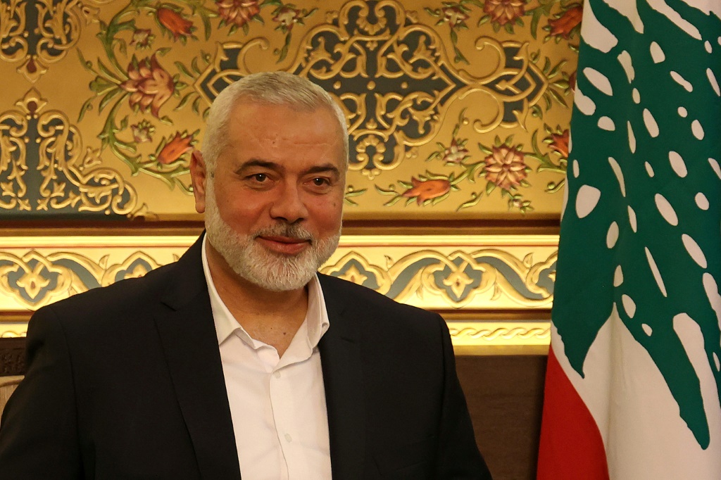 رئيس المكتب السياسي لـ حماس إسماعيل هنية (أ ف ب)