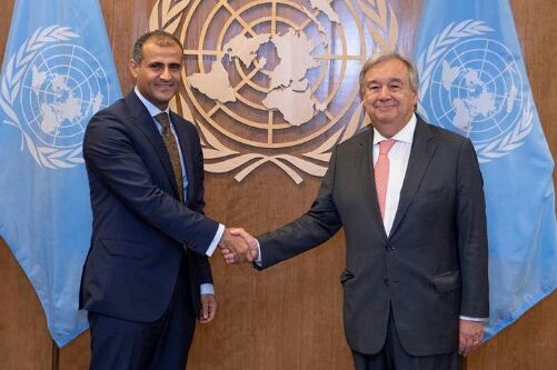 الوزير الحضرمي مع أمين عام الأمم المتحدة