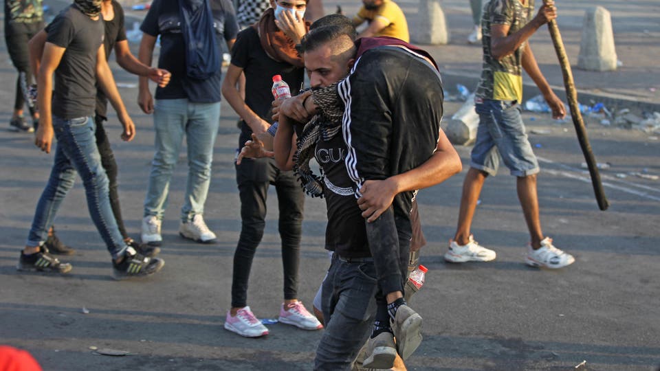من تظاهرات العراق (3 أكتوبر 2019- فرانس برس)