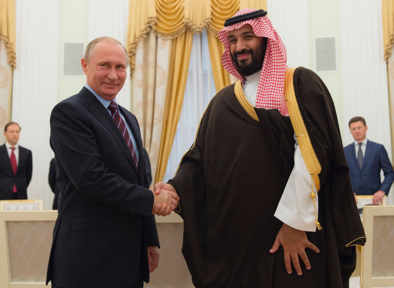 بوتين وولي العهد السعودي الأمير محمد بن سلمان