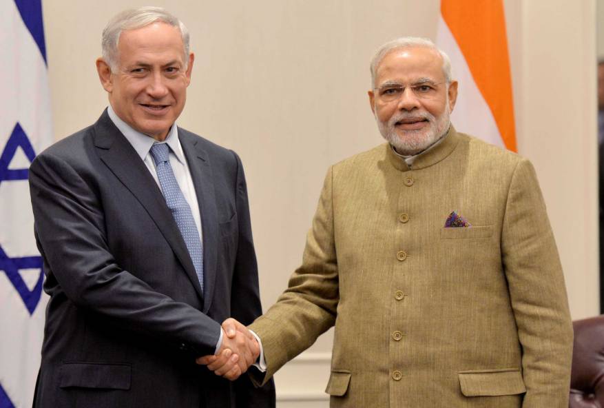 نتنياهو مع رئيس الوزراء الهندي مودي