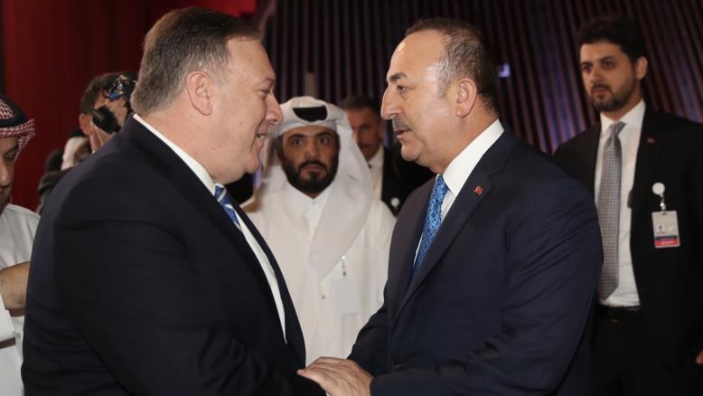  وزير الخارجية التركي يلتقي نظيره الأميركي في الدوحة (وكالة الأناضول)