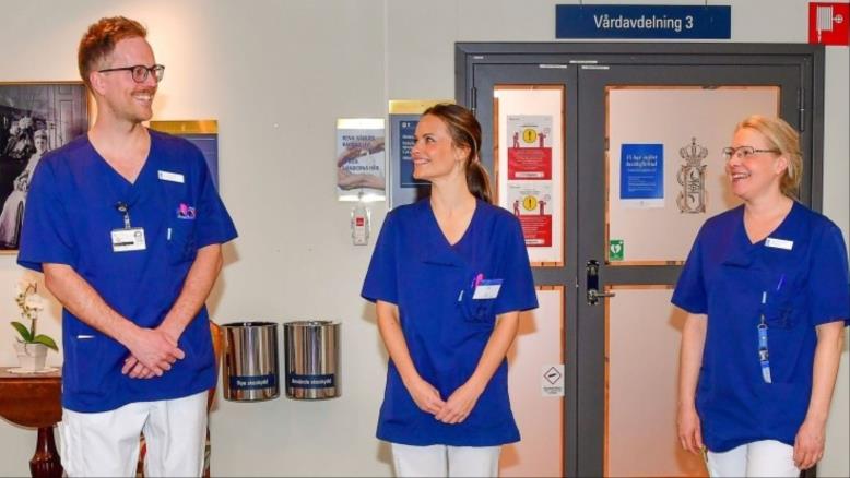 أميرة السويد صوفيا متطوعة بأحد المستشفيات لمساعدة مرضى كورونا