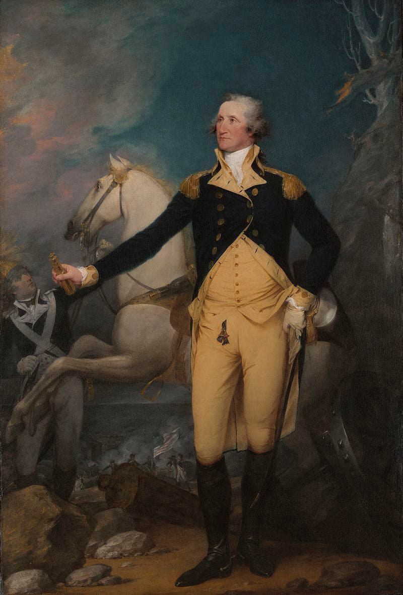 لوحة تجسد شخصية جورج واشنطن أثناء حرب الاستقلال