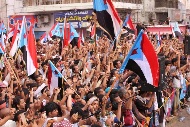 صورة أرشيفية لمظاهرات تأييد للمجلس الانتقالي الجنوبي