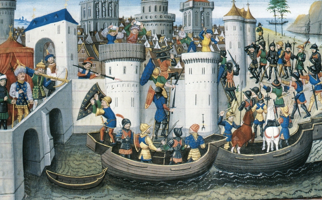 لوحة الحملة الصليبية الرابعة تهاجم القسطنطينية
