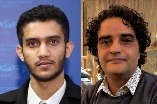 الباحثان اليمنيان اللذان أسسا مجموعة على فيسبوك أحمد العرامي (يمين) ومحمد عطبوش 