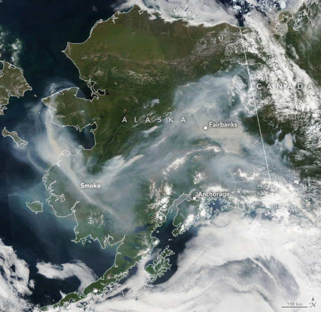 موجة الحر بأجزاء من سيبيريا وألاسكا تسببت في حرائق غابات ضخمة مرشحة للتكرار (ناسا)