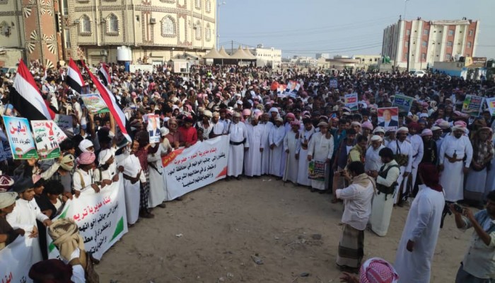 مظاهرة حاشدة في المهرة اليمنية ضد التواجد السعودي - أرشيف