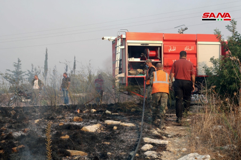 استمرار عمليات إخماد الحرائق – سانا