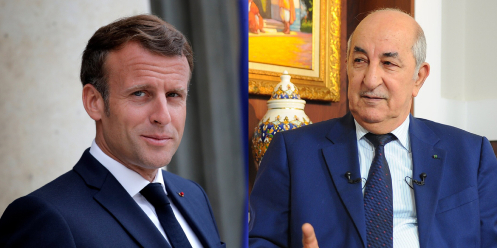    من اليمين الرئيس الجزائري والرئيس الفرنسي