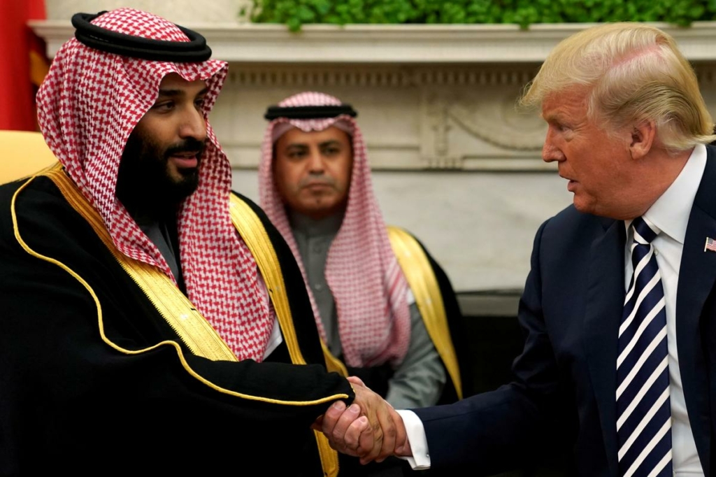 الرئيس الأمريكي دونالد ترامب مع ولي العهد السعودي الأمير محمد بن سلمان