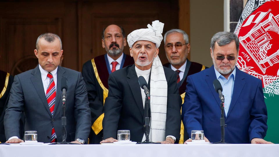 الرئيس الأفغاني أشرف غني ونائبه أمر الله صالح