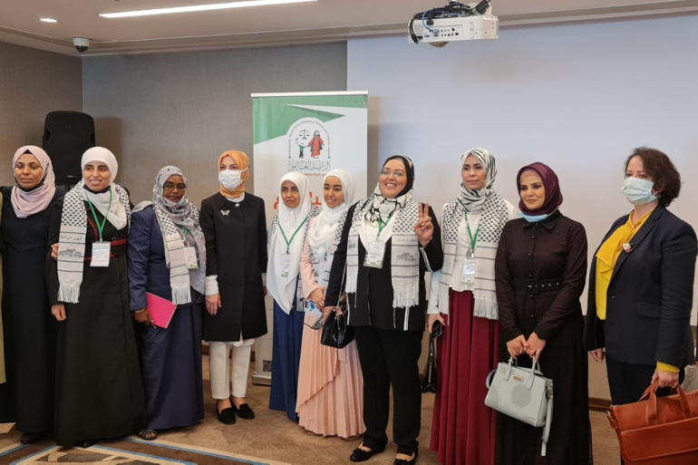 عضوات الهيئة التأسيسية للراصد العالمي لنصرة المرأة والطفل الفلسطيني (اللجنة الإعلامية للراصد)