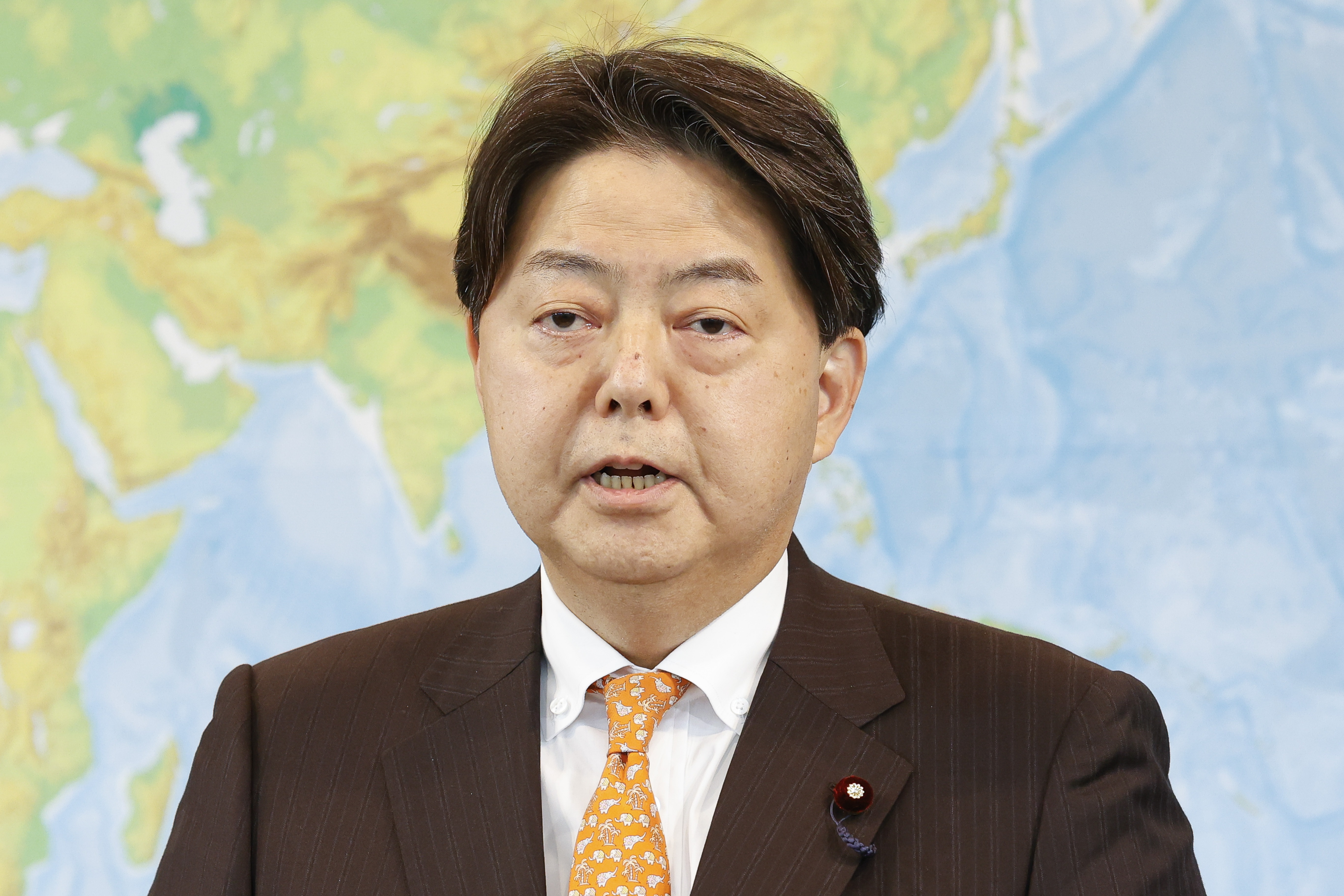 وزير الخارجية اليابانى الجديد يوشيماسا هاياشى ( د ب ا)