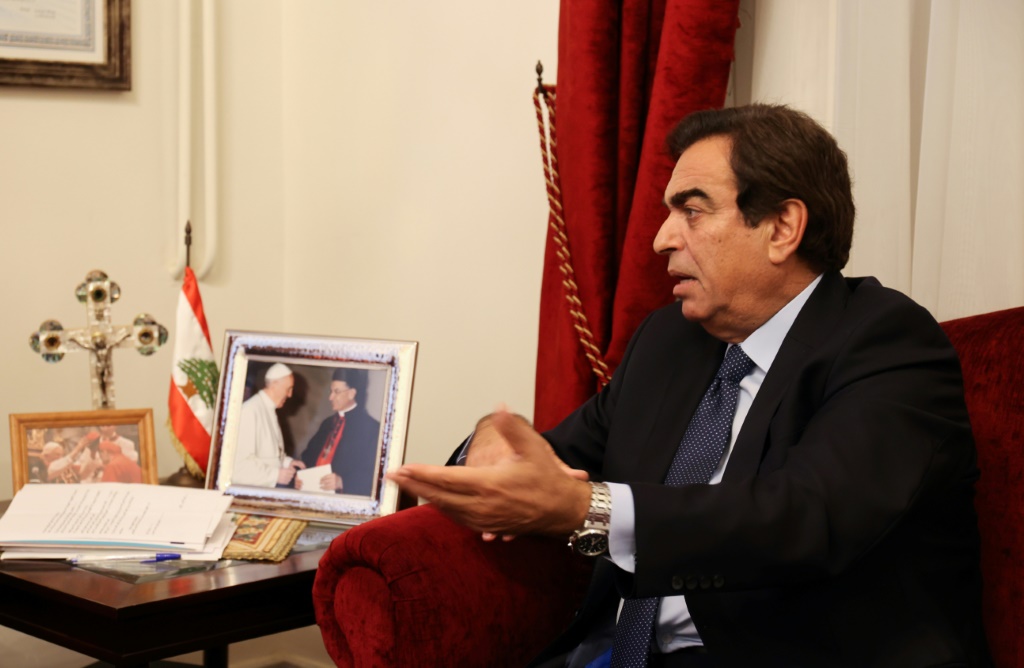 جورج قرداحي، وزير الإعلام اللبناني (أ ف ب)