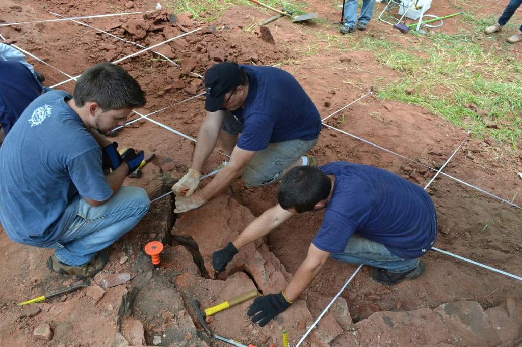 علماء آثار يستعيدون حفريات لنوع غير معروف سابقًا من الديناصورات المكتشفة في جنوب البرازيل (أ ف ب)
