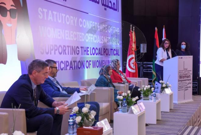 إفتتاح المؤتمر التنظيمي لشبكة النساء المنتخبات على المستوى المحلي في ليبيا بتونس(وكالة تونس  )