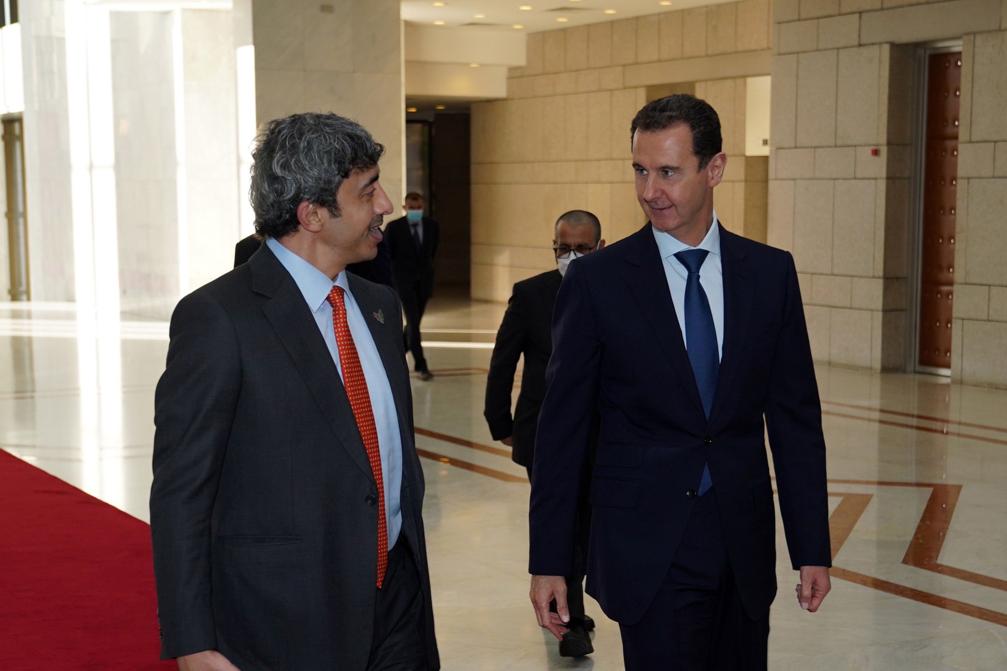 الرئيس بشار الأسد يستقبل الشيخ عبدالله بن زايد (د ب ا)