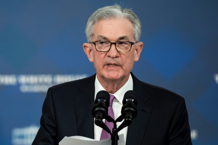 رئيس بنك الاحتياطي الفيدرالي جيروم باول غير لحنه بشأن التضخم، وفتح الباب أمام رفع أسعار الفائدة الأمريكية في وقت أقرب(ا ف ب)