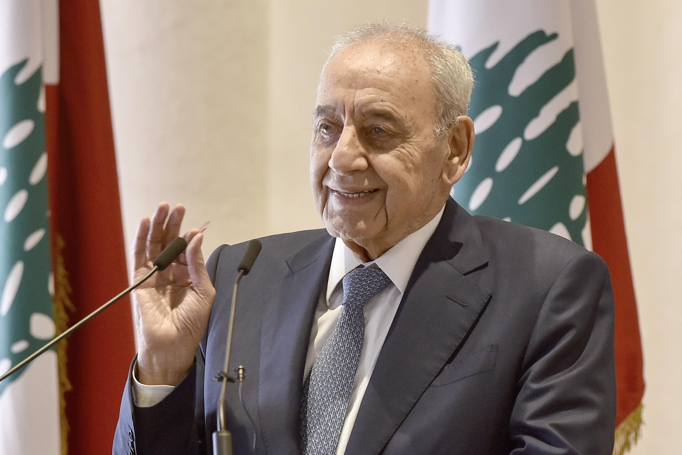  رئيس البرلمان اللبناني نبيه بري (د ب أ)