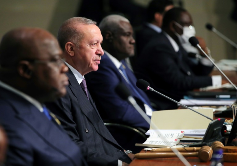  اردوغان خلال القمة الثالثة للشراكة الافريقية التركية 18 كانون الاول/ديسمبر(اف ب)