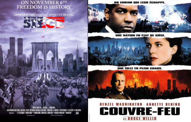 فيلم "الحصار" (The Siege) الذي صدر عام 1998، قام بتقديم العرب والمسلمين في أمريكا باعتبارهم إرهابيين ( التواصل الاجتماعي)