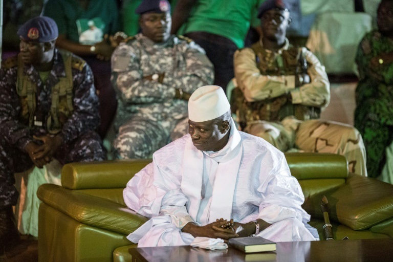 رئيس غامبيا السابق يحيى جامع في بانجول في 29 تشرين الثاني/نوفمبر 2016 (ا ف ب)