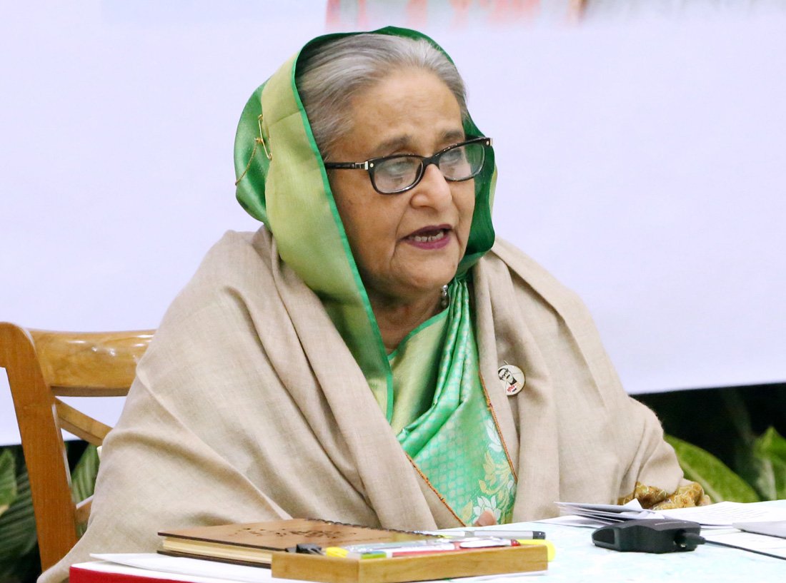 رئيسة الوزراء الشيخة حسنية (وكالة أنباء بنغلادش)