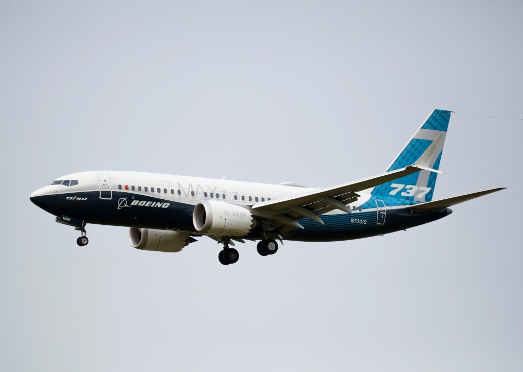 صورة التُقطت في 30 أيلول/سبتمبر 2020 تُظهر طائرة من طراز بوينغ 737 ماكس في سياتل في واشنطن(ا ف ب)