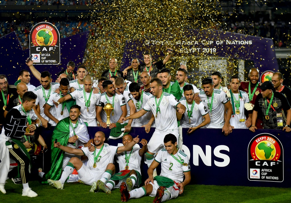 أحرزت الجزائر لقبها الثاني في كأس إفريقيا عام 2019 (ا ف ب)