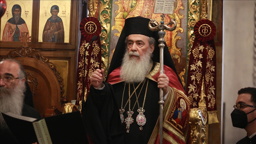 بطريرك القدس للروم الأرثوذكس، ثيوفيلوس الثالث (الأناضول)