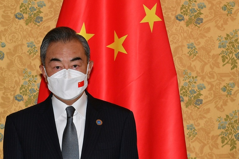 وزير الخارجية الصيني وانغ يي في روما في 31ت1/أكتوبر 2021(ا ف ب).