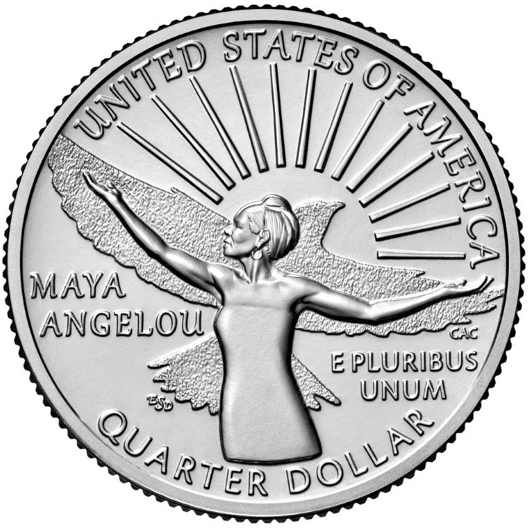 النسخة الجديدة من الربع دولار عليها صورة مايا أنجيلو في 10 كانون الثاني/يناير 2022(ا ف ب)