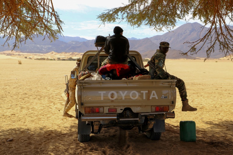 جنود من النيجر في صحراء إييفيرونان في 12 شباط/فبراير 2020(ا ف ب)