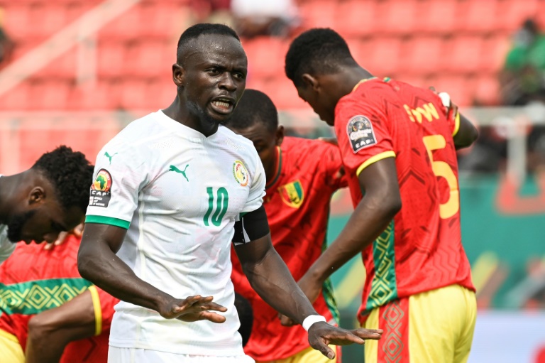  مهاجم المنتخب السنغالي ساديو مانيه خلال المباراة ضد مالي (0-0) في الجولة الثانية من دور المجموعات لنهائيات كأس الأمم الإفريقية في الكاميرون في 14 كانون الثاني/يناير 2022(اف ب).
