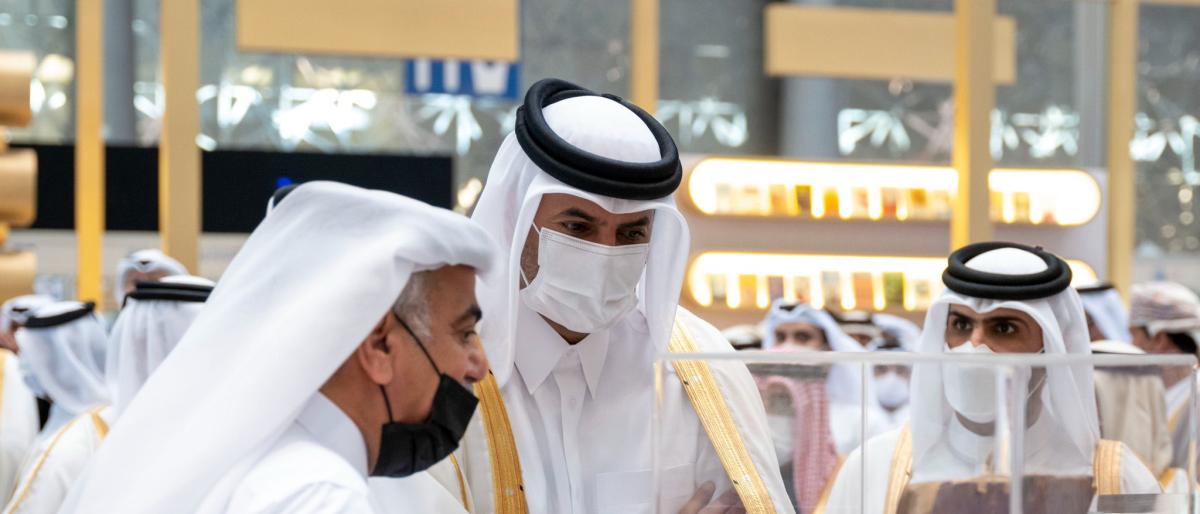 رئيس الوزراء القطري شارك في افتتاح المعرض (بنا)