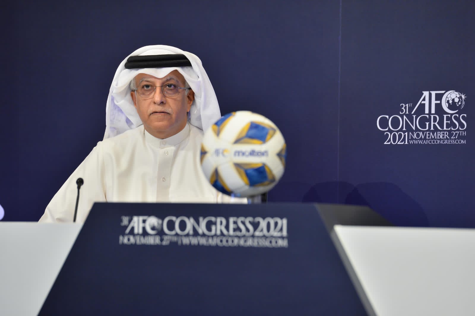 رئيس الاتحاد الآسيوي لكرة القدم معالي الشيخ سلمان بن إبراهيم آل خليفة (الأمة برس)