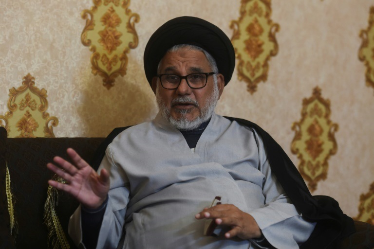 العلامة الشيعي حسن ظفر نقوي في مقابلة مع فرانس برس في 14 كانون الثاني/يناير 2022 (ا ف ب)