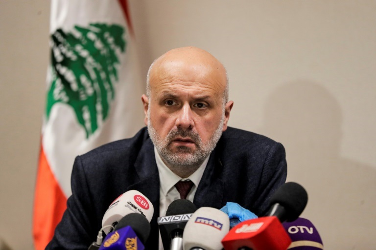 وزير الداخلية اللبناني بسام المولوي في مؤتمر صحافي في بيروت في 25 كانون الثاني/يناير 2022 (ا ف ب)