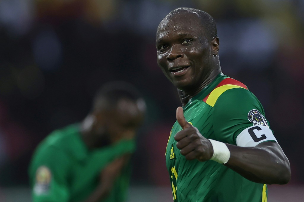 فنسان أبو بكر يعد أبرز نجوم كأس أمم إفريقيا مع المنتخب الكاميروني مسجلا حتى اللحظة ستة اهداف (ا ف ب)