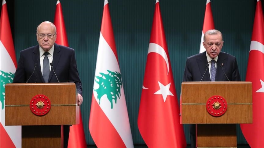 الرئيس التركي رجب طيب أردوغان ورئيس الوزراء اللبناني، نجيب ميقاتي - الأناضول