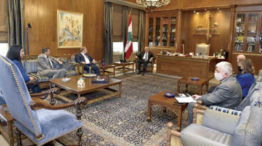 الرئيس نبيه بري خلال استقباله الخميس مجلس الصحافة اللبنانية (الشرق الأوسط)