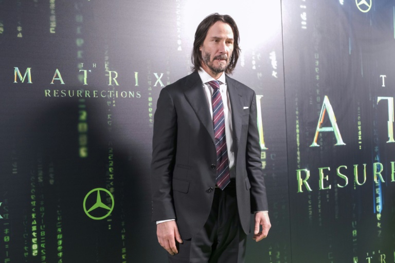 الممثل الكندي كيانو ريفز في العرض الأول لفيلم "ماتريكس" الجديد في سان فرانسيسكو بولاية كاليفورنيا الأميركية في 18 كانون الأول/ديسمبر 2021(ا ف ب)