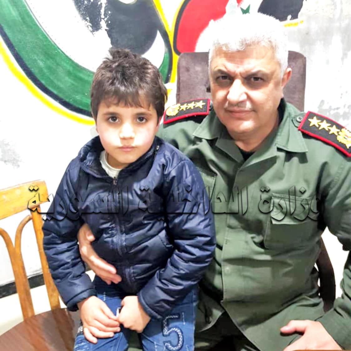 تحرير الطفل #فواز_قطيفان وهو الآن بحالة صحية جيدة.(وزارة الداخلية السورية)